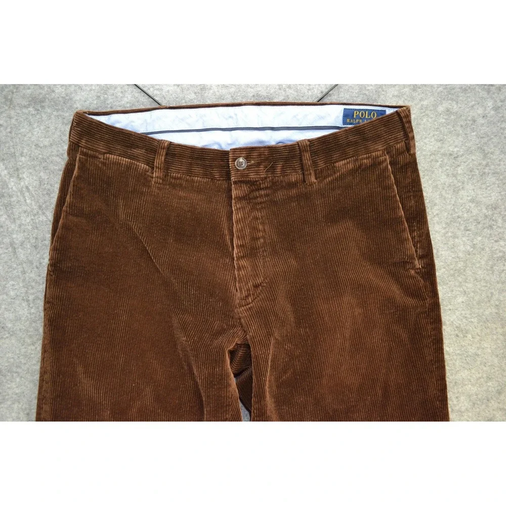 Polo‎ Ralph Lauren Corduroy Pants Mens 32x29 Brown Classic Fit Stretch Chinos